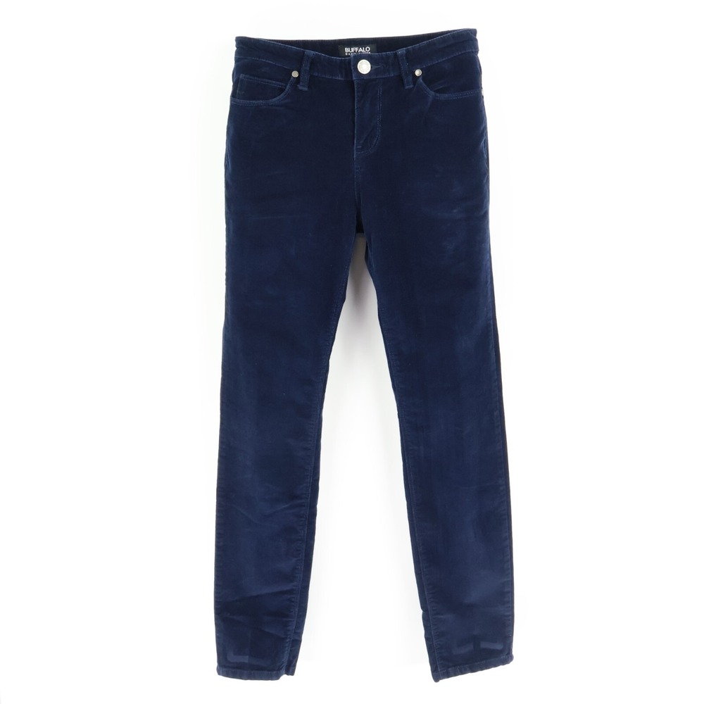 Buffalo David Bitton Corduroy Jeans Supreme Skinny Stretch Womens Sz 4 Dark Blue